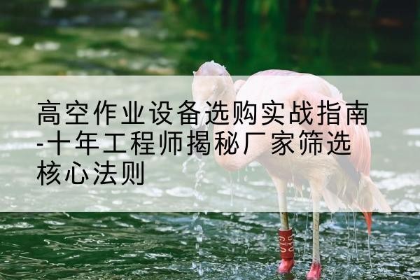 虞城剪叉式升降机厂家-高空作业设备选购实战指南-十年工程师揭秘厂家筛选核心法则