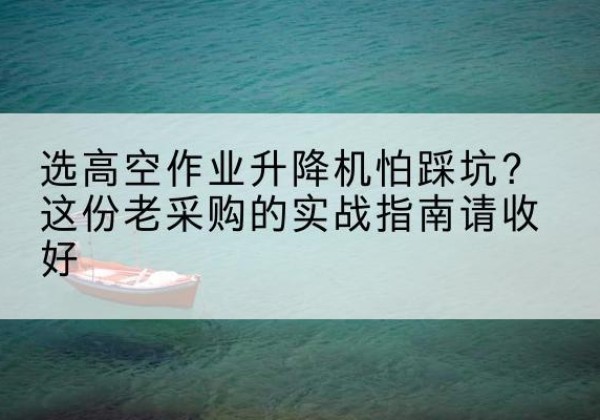 虞城高空作业升降机厂家推荐-选高空作业升降机怕踩坑？这份老采购的实战指南请收好
